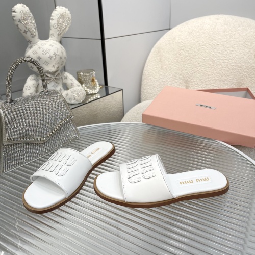 Replica MIU MIU Slippers For Women #1210190 $82.00 USD for Wholesale