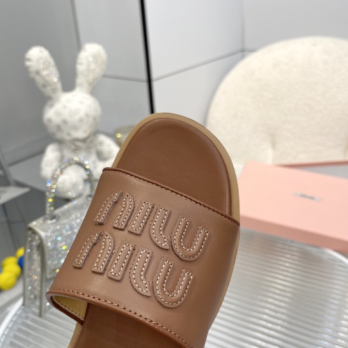 Replica MIU MIU Slippers For Women #1210191 $82.00 USD for Wholesale