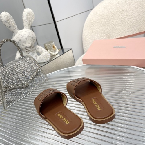 Replica MIU MIU Slippers For Women #1210191 $82.00 USD for Wholesale