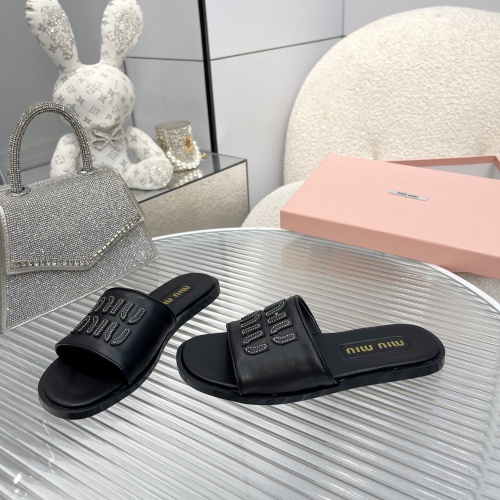 Replica MIU MIU Slippers For Women #1210192 $82.00 USD for Wholesale