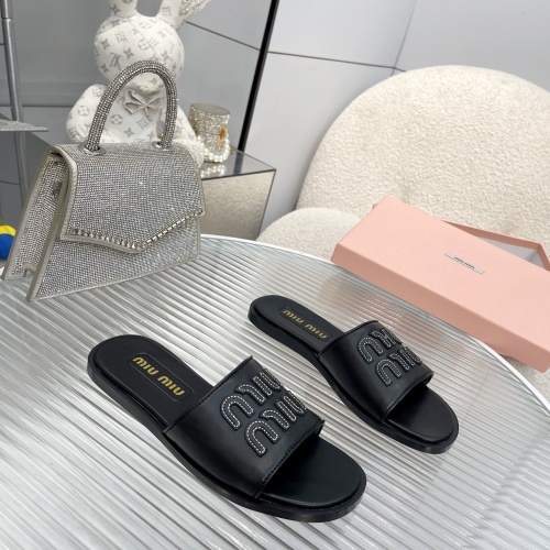 Replica MIU MIU Slippers For Women #1210192 $82.00 USD for Wholesale