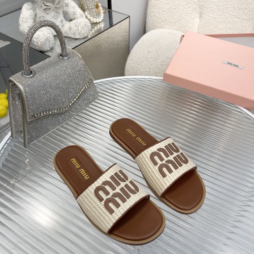 MIU MIU Slippers For Women #1210195 $82.00 USD, Wholesale Replica MIU MIU Slippers