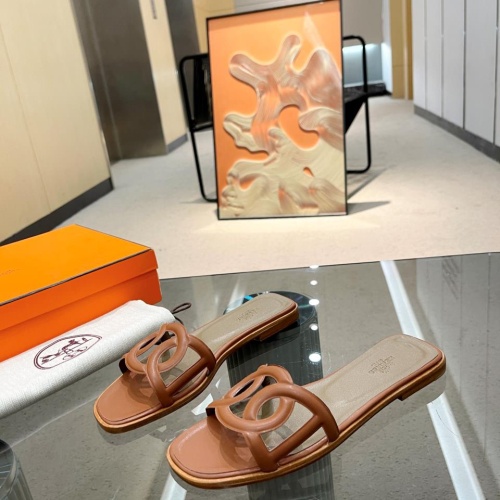 Replica Hermes Slippers For Women #1210418 $96.00 USD for Wholesale