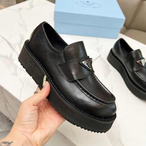 Replica Prada Leather Shoes For Women #1210480 $108.00 USD for Wholesale