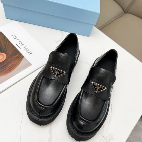 Replica Prada Leather Shoes For Women #1210480 $108.00 USD for Wholesale