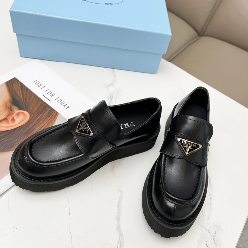 Replica Prada Leather Shoes For Women #1210480 $108.00 USD for Wholesale