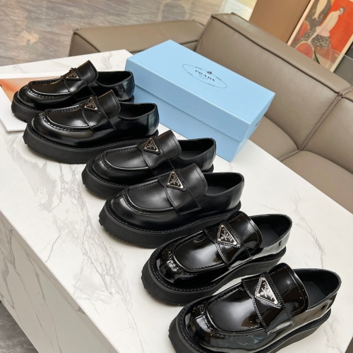 Replica Prada Leather Shoes For Women #1210480 $108.00 USD for Wholesale