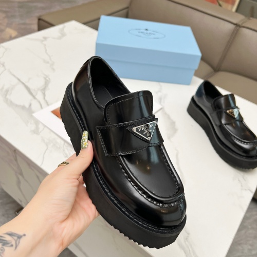 Replica Prada Leather Shoes For Women #1210481 $108.00 USD for Wholesale