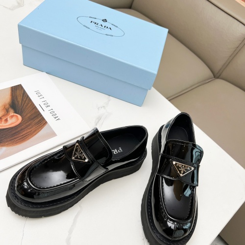 Replica Prada Leather Shoes For Women #1210482 $108.00 USD for Wholesale