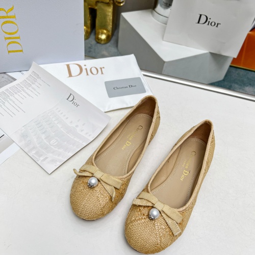 Replica Christian Dior Flat Shoes For Women #1210497 $96.00 USD for Wholesale