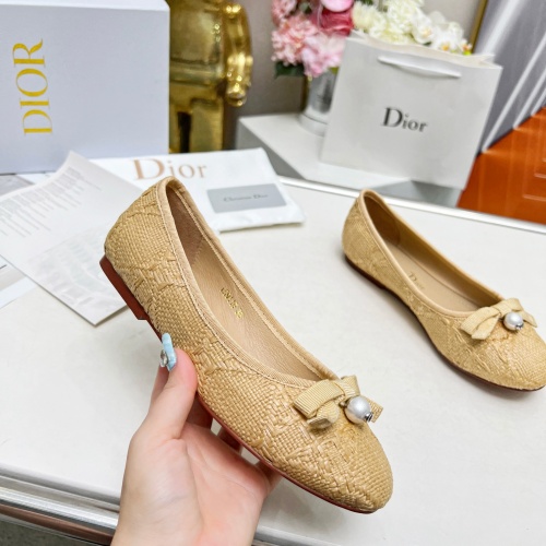 Replica Christian Dior Flat Shoes For Women #1210497 $96.00 USD for Wholesale