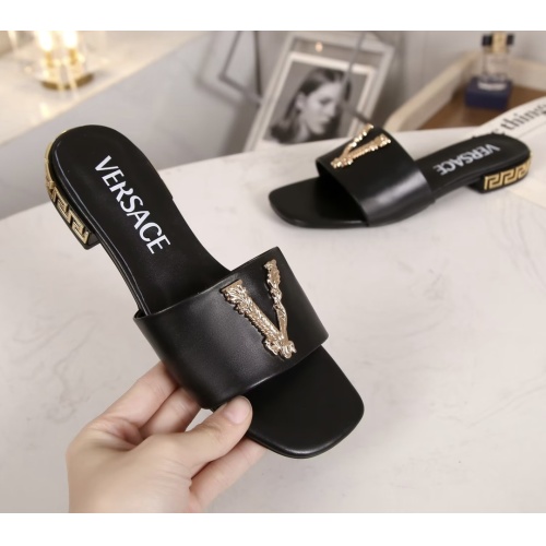 Replica Versace Slippers For Women #1210514 $80.00 USD for Wholesale