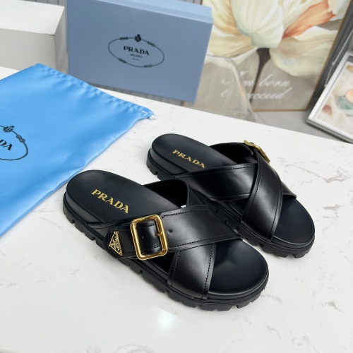 Replica Prada Slippers For Women #1210607 $85.00 USD for Wholesale