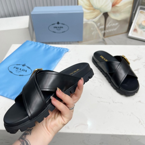 Replica Prada Slippers For Women #1210607 $85.00 USD for Wholesale