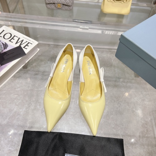 Replica Prada High-heeled Shoes For Women #1210642 $112.00 USD for Wholesale