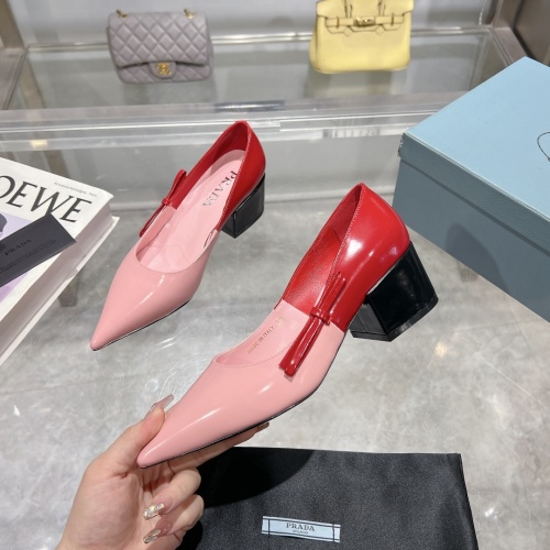 Prada High-heeled Shoes For Women #1210644 $112.00 USD, Wholesale Replica Prada High-heeled Shoes