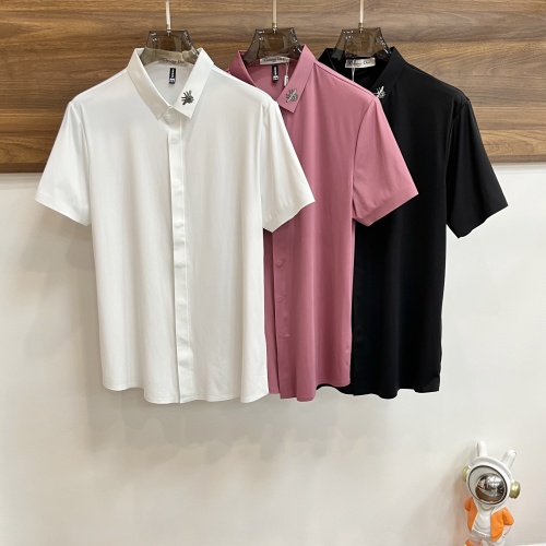 Replica Christian Dior Shirts Short Sleeved For Men #1210885 $76.00 USD for Wholesale