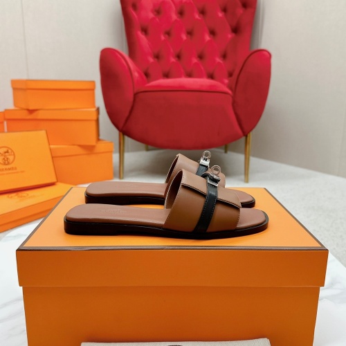 Replica Hermes Slippers For Women #1211018 $102.00 USD for Wholesale