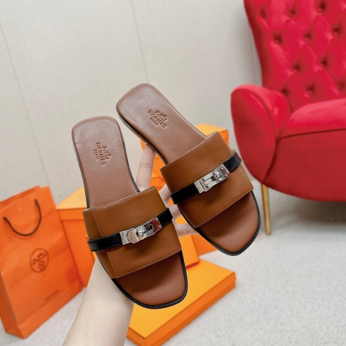 Replica Hermes Slippers For Women #1211018 $102.00 USD for Wholesale