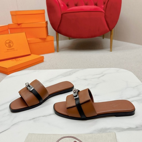 Replica Hermes Slippers For Women #1211018 $102.00 USD for Wholesale