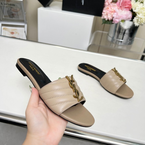 Replica Yves Saint Laurent YSL Slippers For Women #1211073 $80.00 USD for Wholesale