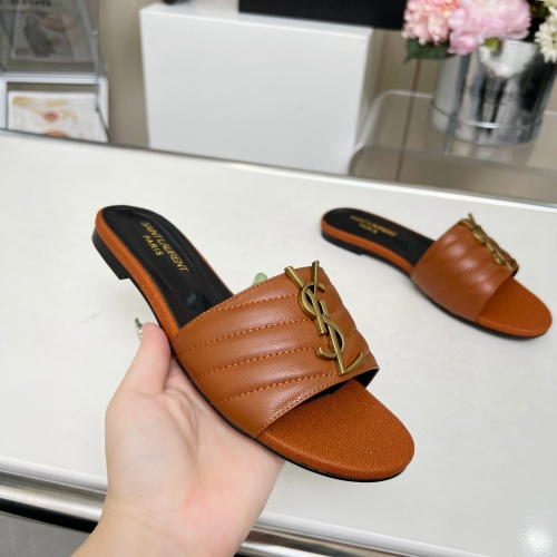 Replica Yves Saint Laurent YSL Slippers For Women #1211074 $80.00 USD for Wholesale