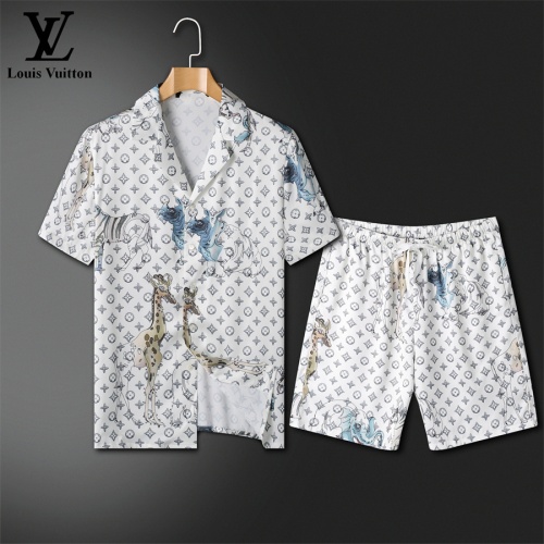 Louis Vuitton LV Tracksuits Short Sleeved For Men #1211417 $72.00 USD, Wholesale Replica Louis Vuitton LV Tracksuits