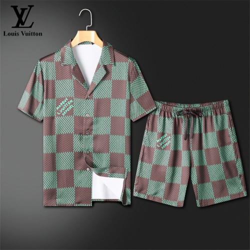 Louis Vuitton LV Tracksuits Short Sleeved For Men #1211445 $72.00 USD, Wholesale Replica Louis Vuitton LV Tracksuits