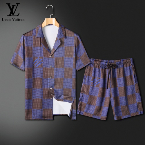 Louis Vuitton LV Tracksuits Short Sleeved For Men #1211446 $72.00 USD, Wholesale Replica Louis Vuitton LV Tracksuits