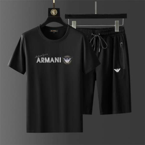 Armani Tracksuits Short Sleeved For Men #1211470 $64.00 USD, Wholesale Replica Armani Tracksuits