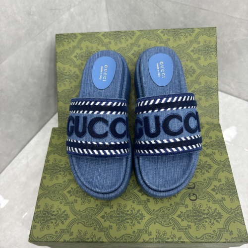 Replica Gucci Slippers For Women #1211558 $88.00 USD for Wholesale