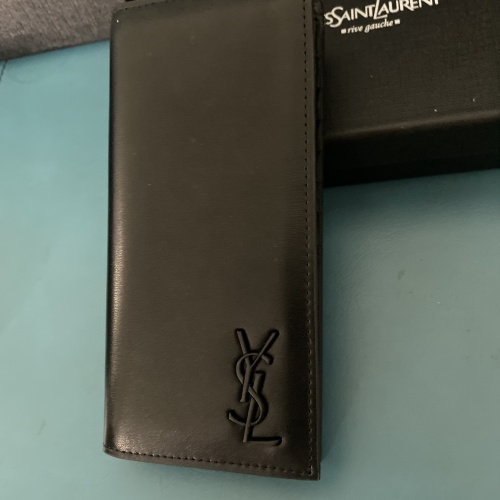 Replica Yves Saint Laurent YSL Man Wallets In Gold #1211784 $45.00 USD for Wholesale