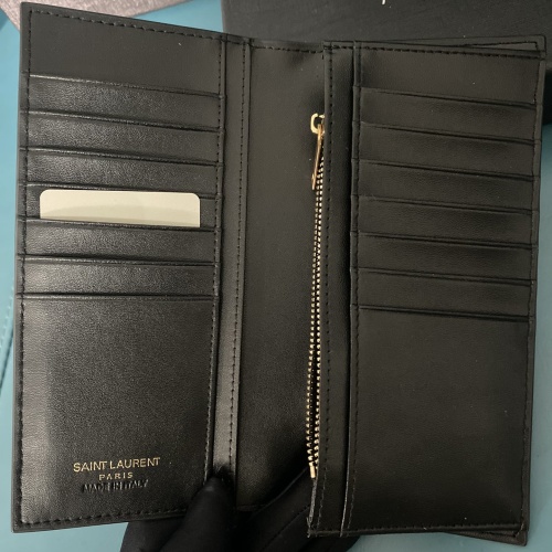 Replica Yves Saint Laurent YSL Man Wallets In Gold #1211786 $45.00 USD for Wholesale