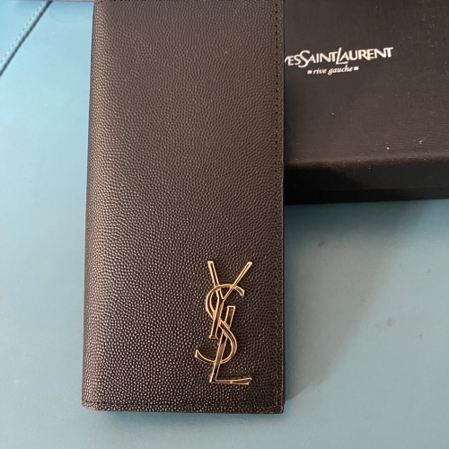 Yves Saint Laurent YSL Man Wallets In Gold #1211787 $45.00 USD, Wholesale Replica Yves Saint Laurent YSL AAA Man Wallets