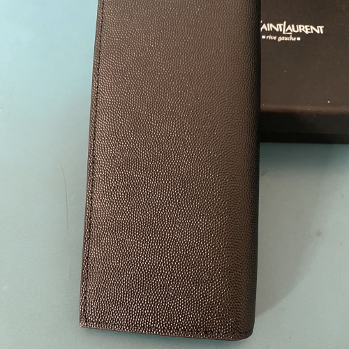 Replica Yves Saint Laurent YSL Man Wallets In Gold #1211787 $45.00 USD for Wholesale