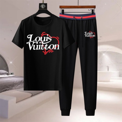 Louis Vuitton LV Tracksuits Short Sleeved For Men #1211858 $76.00 USD, Wholesale Replica Louis Vuitton LV Tracksuits