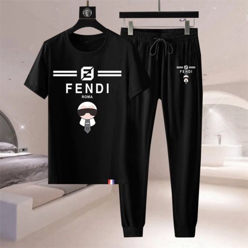 Fendi Tracksuits Short Sleeved For Men #1211872 $76.00 USD, Wholesale Replica Fendi Tracksuits