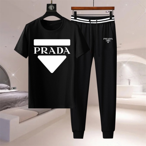 Prada Tracksuits Short Sleeved For Men #1211880 $76.00 USD, Wholesale Replica Prada Tracksuits