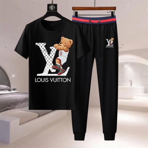 Louis Vuitton LV Tracksuits Short Sleeved For Men #1211883 $76.00 USD, Wholesale Replica Louis Vuitton LV Tracksuits