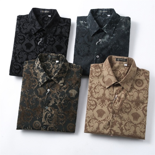 Replica Versace Shirts Long Sleeved For Men #1211979 $48.00 USD for Wholesale