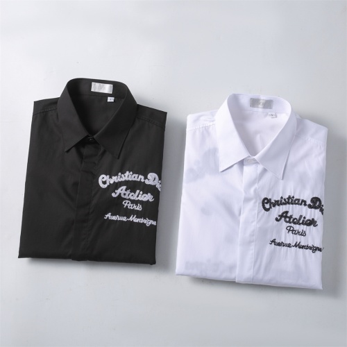 Replica Christian Dior Shirts Long Sleeved For Men #1211986 $48.00 USD for Wholesale