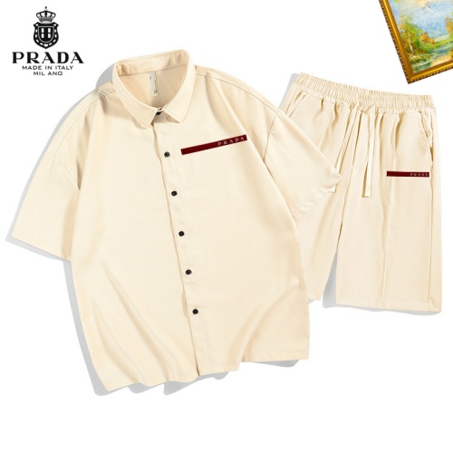 Prada Tracksuits Short Sleeved For Men #1212078 $48.00 USD, Wholesale Replica Prada Tracksuits