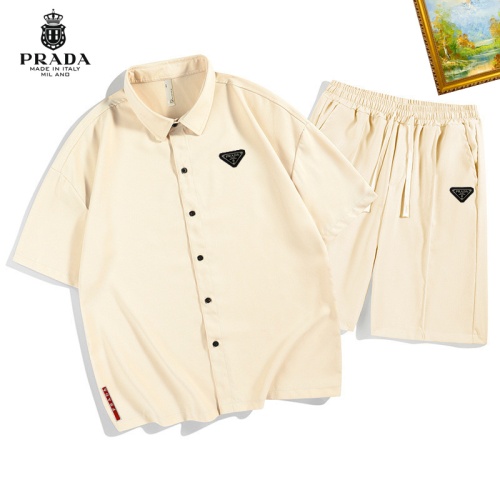 Prada Tracksuits Short Sleeved For Men #1212089 $48.00 USD, Wholesale Replica Prada Tracksuits