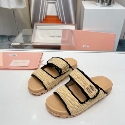 MIU MIU Slippers For Women #1212093 $98.00 USD, Wholesale Replica MIU MIU Slippers