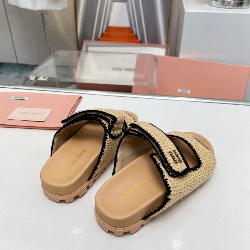 Replica MIU MIU Slippers For Women #1212093 $98.00 USD for Wholesale