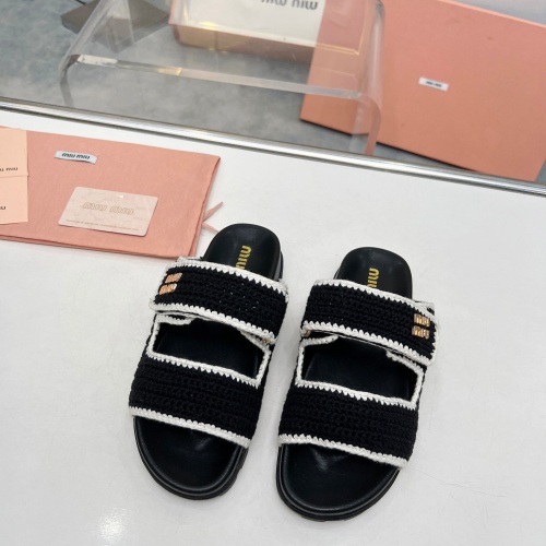 Replica MIU MIU Slippers For Women #1212094 $98.00 USD for Wholesale