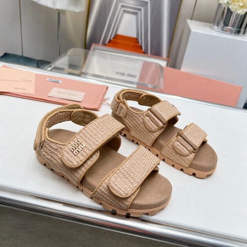 MIU MIU Sandal For Women #1212097 $96.00 USD, Wholesale Replica MIU MIU Sandal