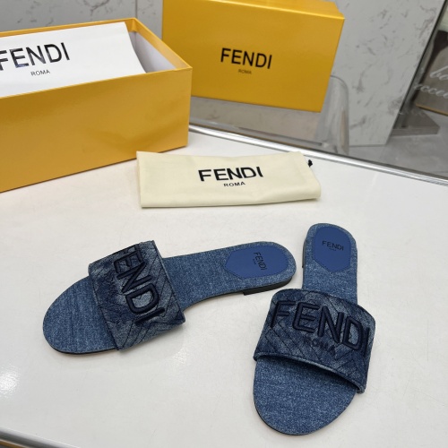 Replica Fendi Slippers For Women #1212100 $80.00 USD for Wholesale