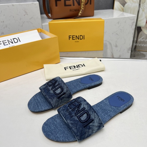 Replica Fendi Slippers For Women #1212100 $80.00 USD for Wholesale