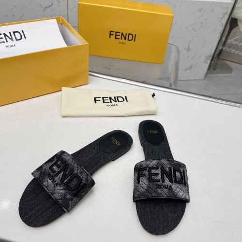 Replica Fendi Slippers For Women #1212101 $80.00 USD for Wholesale